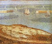 Entrance of Port en bessin Georges Seurat